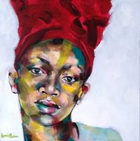 african portrait 5 (40x40 cm)